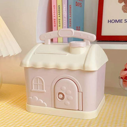 Small House Coin Bank With Ornaments