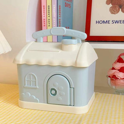 Small House Coin Bank With Ornaments