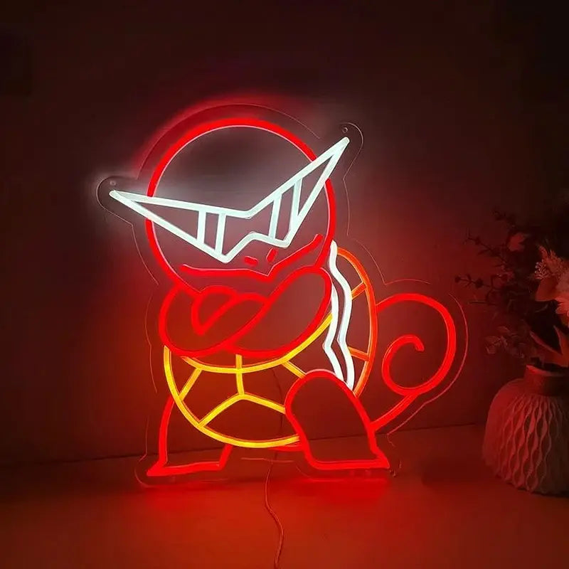 Anime Neon Sign Turtle Decor